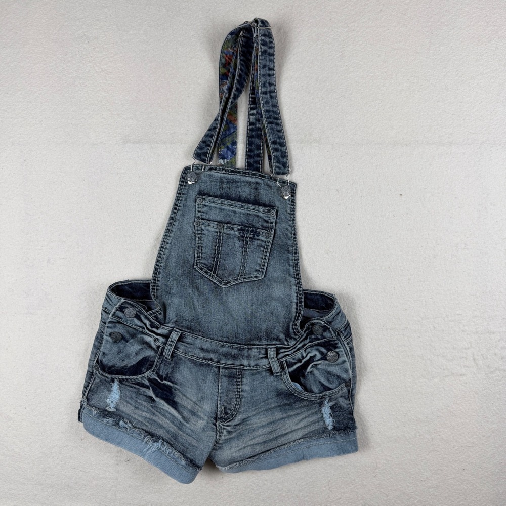 Hippie Laundry Vanilla Star Denim Shortalls Medium Wash Distressed Size‎ 5